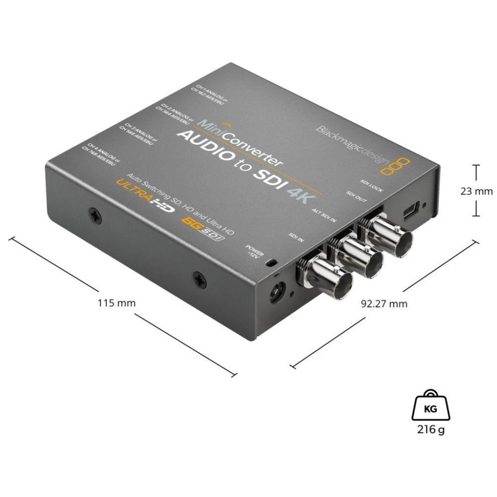 Blackmagic Mini Converter Audio to SDI 4K