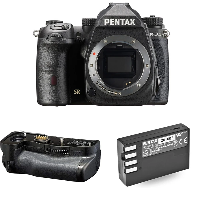 Lustrzanka Pentax K-3 III body czarny  + D-BG8 + D-Li90 