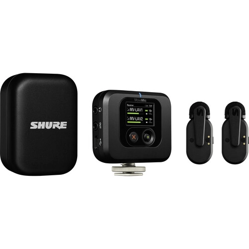 Shure Zestaw dwa mikrofony MOVEMIC Two Reciver Kit MV-TWO-KIT-Z6 bezprzewodowe z odbiornikiem
