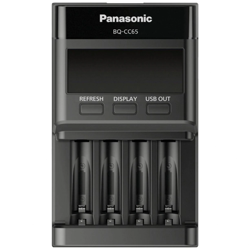 Ładowarka Panasonic BQCC65 z wyświetlaczem (bez akumulatorów)