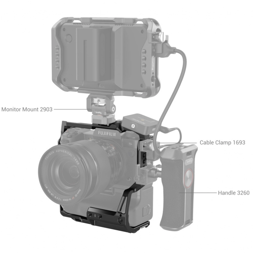 Smallrig Klatka operatorska do Fujifilm X-H2S z uchwytem akumulatorowym FT-XH / VG-XH [3933]