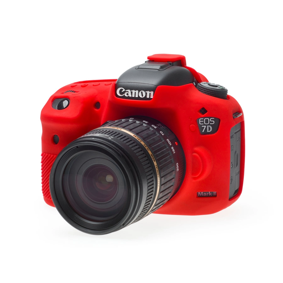 Zbroja EasyCover osłona gumowa dla Canon 7D mark II czerwona