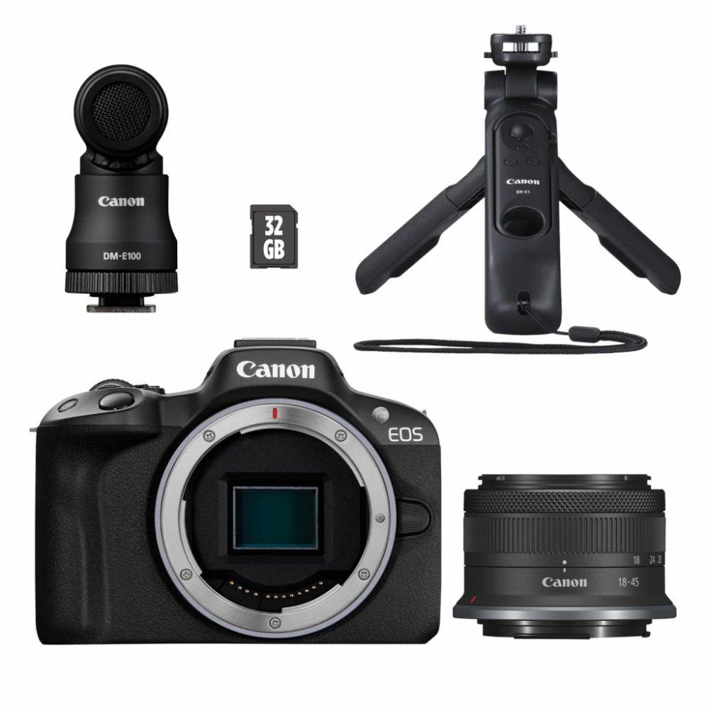 Aparat cyfrowy Canon EOS R50 + RF-S 18-45 mm f/4.5-6.3 IS STM Creator Kit