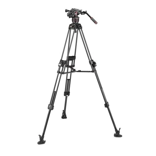Statyw Manfrotto Fast Twin z głowicą Nitrotech 608 ze środkową rozpórką (MVK608TWINFC) Pro Video