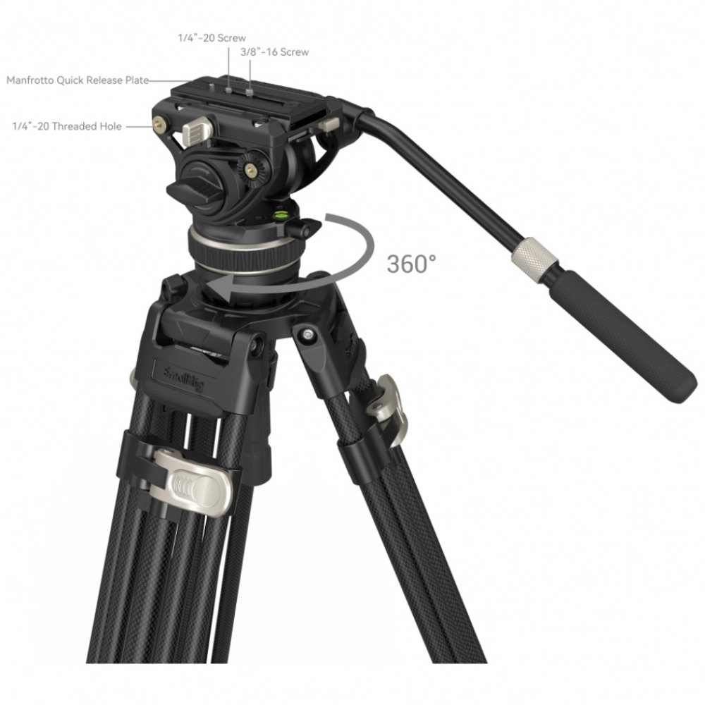 Statyw Smallrig Video FreeBlazer Heavy-Duty Carbon Fiber AD-100 (QR Manfrotto / DJI) [3989]