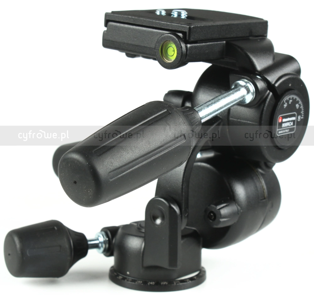 Głowica Manfrotto MN808RC4 STANDARD, trzykierunkowa, płytka 410PL/RC4