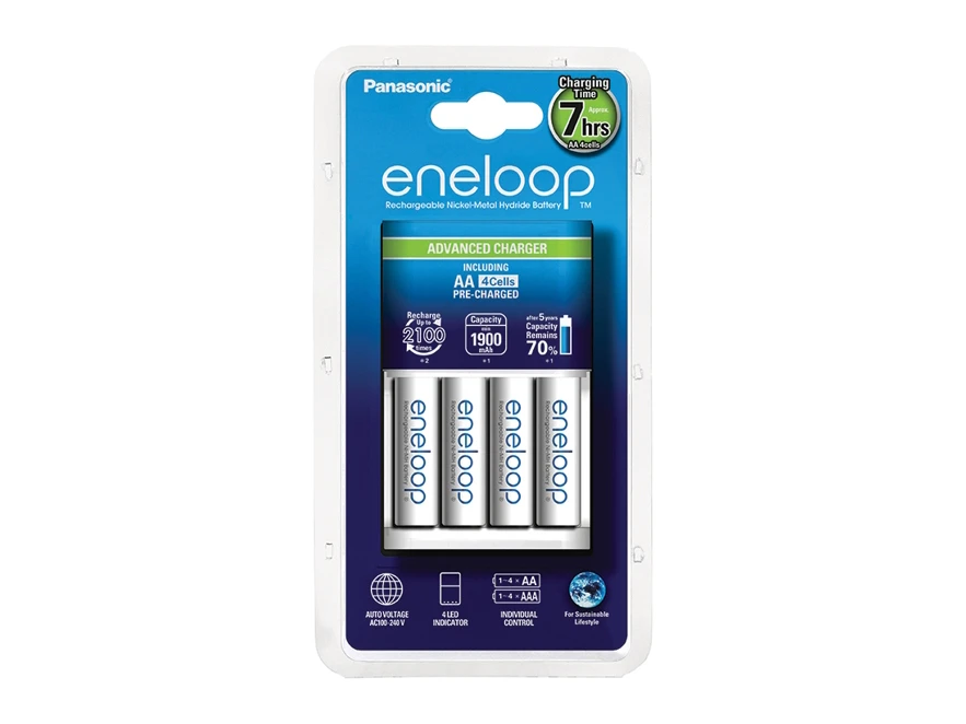 Ładowarka Panasonic Eneloop ADVANCED CHARGER BQCC17 - 4 ogniwa AA  1900mAh