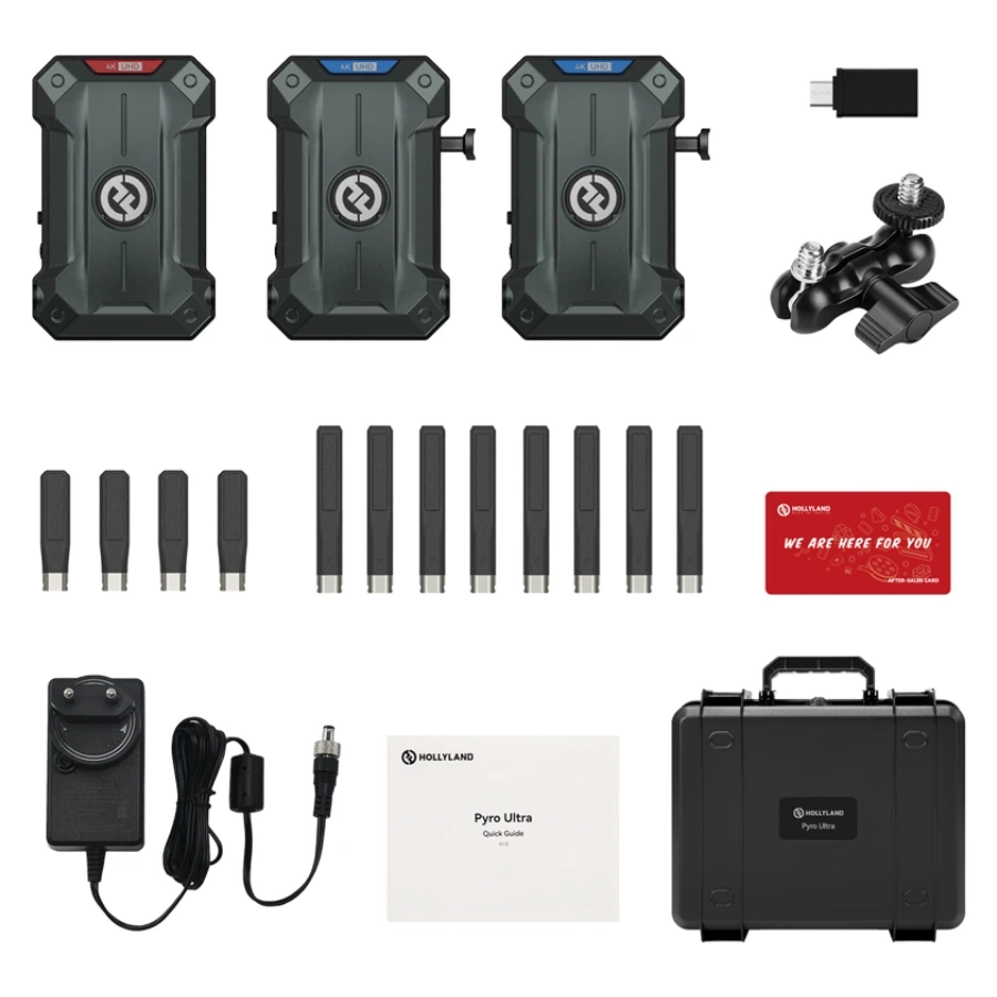 Hollyland Pyro Ultra 1TX & 2RX bezprzewodowy system transmisji wideo