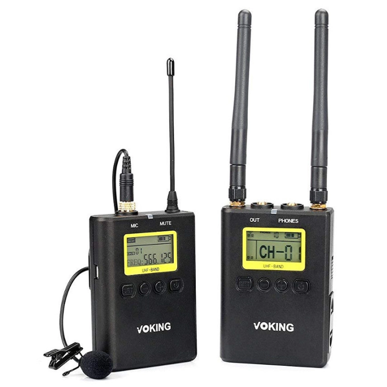 MeiKe system bezprzewodowy VK-WM210 UHF z mikrofonem krawatowym