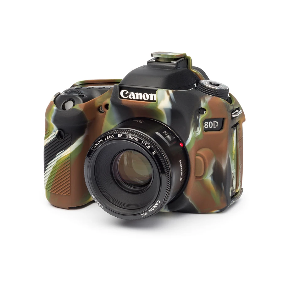 Zbroja EasyCover osłona gumowa dla Canon 80D camouflage
