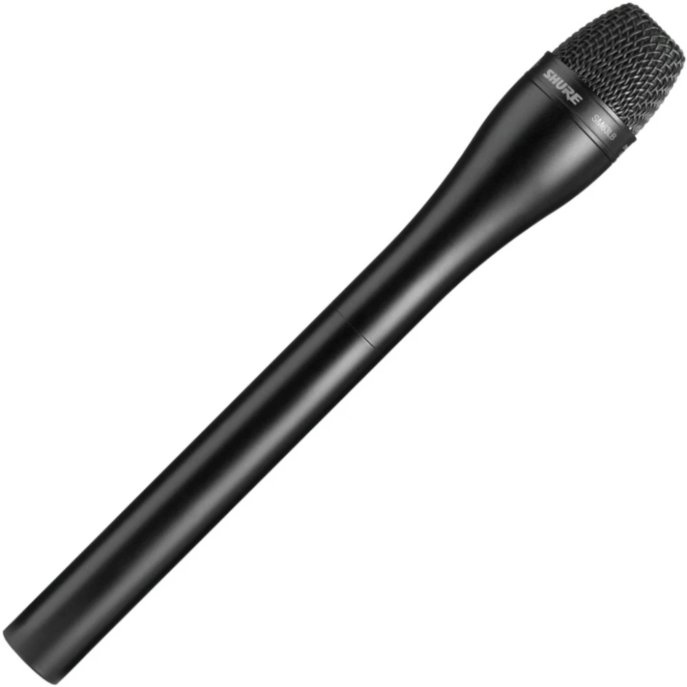 Shure Mikrofon dynamiczny SM63LB dookólny reporterski ENG - długa rączka (czarny)