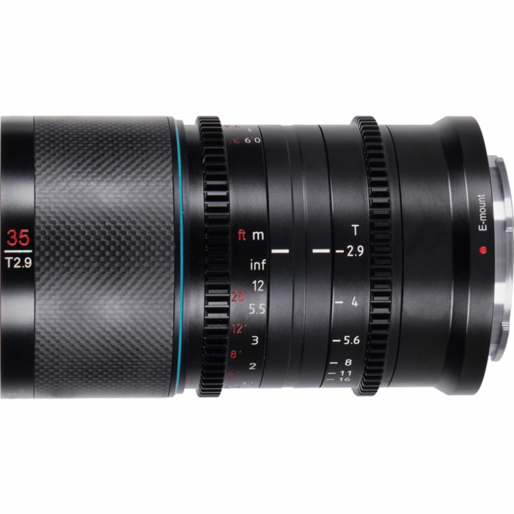 Obiektyw Sirui Anamorphic Lens Saturn 1,6x Carbon Fiber Full Frame 35 mm X-Mount (niebieska flara)