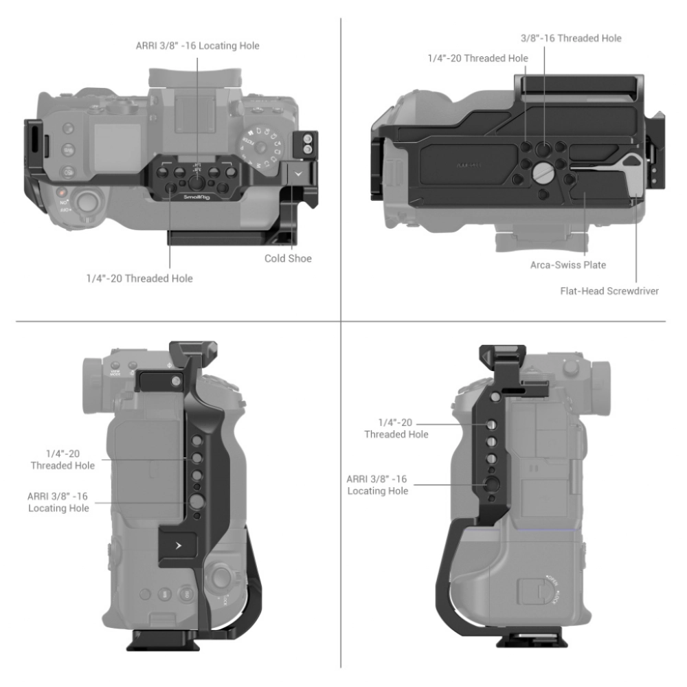Smallrig Klatka operatorska do Fujifilm X-H2S z uchwytem akumulatorowym FT-XH / VG-XH [3933]