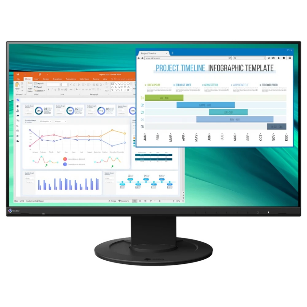 Monitor EIZO EV2360-BK 22,5 cala z regulowaną stopką czarny