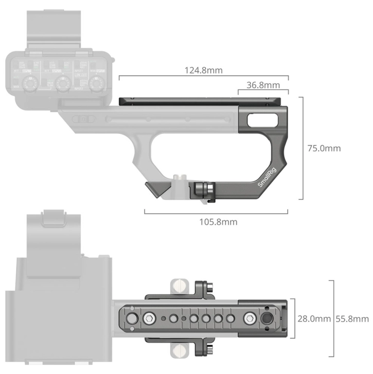 Smallrig Extension Mount Plate Kit do Sony FX3 / FX30 XLR Handle