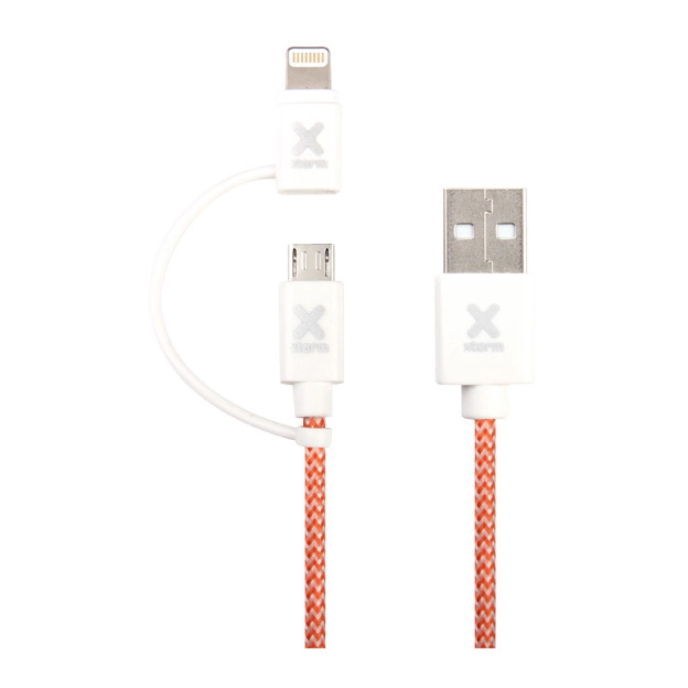 Xtorm Kabel dual MicroUSB i Lightning MFI