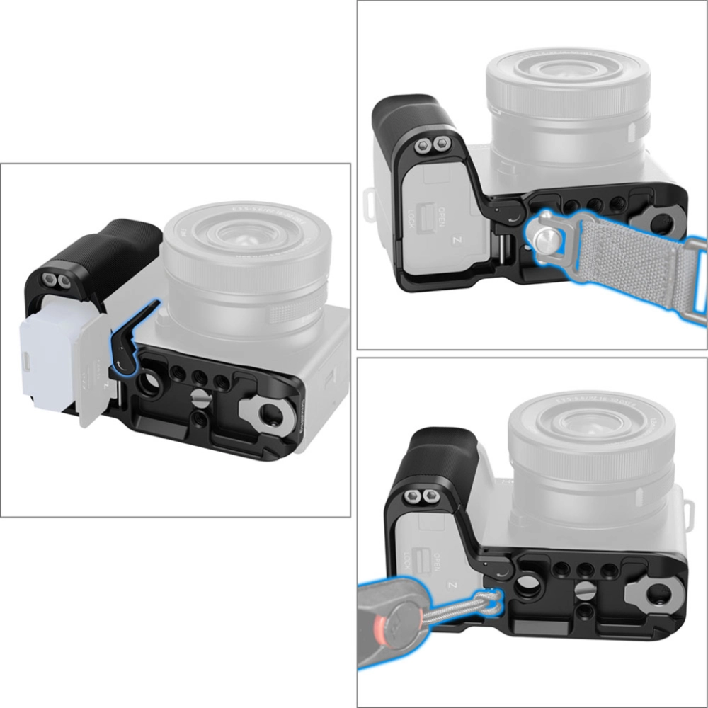 Smallrig L-Shape Mount Plate Silicone Handle do Sony ZV-E10 II