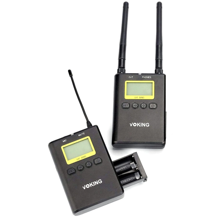 MeiKe system bezprzewodowy VK-WM210 UHF z mikrofonem krawatowym