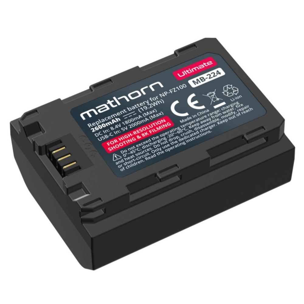Akumulator Mathorn MB-224 Ultimate 2600mAh USB-C zamiennik NP-FZ100