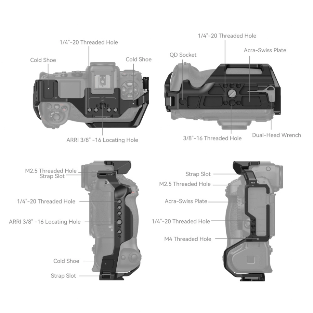 Smallrig Klatka operatorska do Nikon Z8 Cage z MB-N12 Battery Grip [3982]