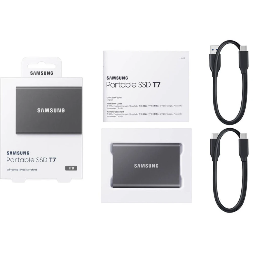Samsung T7 Portable GRAY 1 TB USB 3.2 Gen.2