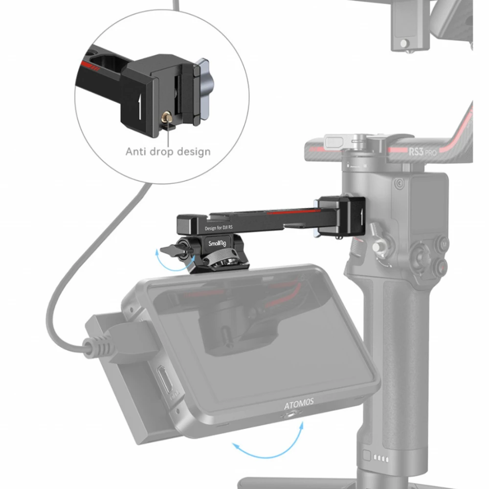 Smallrig Mocowanie monitora NATO Monitor Mount do DJI RS 2 / RSC 2 / RS 3 / RSC 2 PRO [3026B]