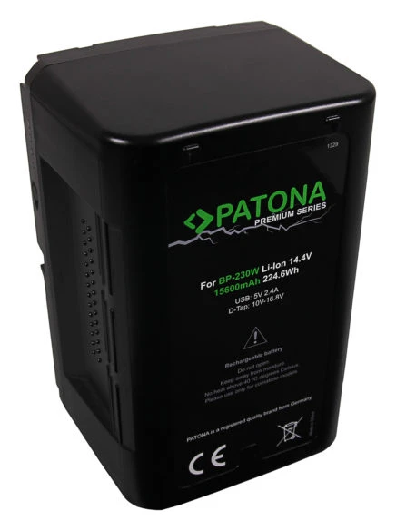 Akumulator Patona Premium BP-225WH V-Mount 225Wh, 14.4V, D-TAP (OUT), USB-A (OUT) [1329]