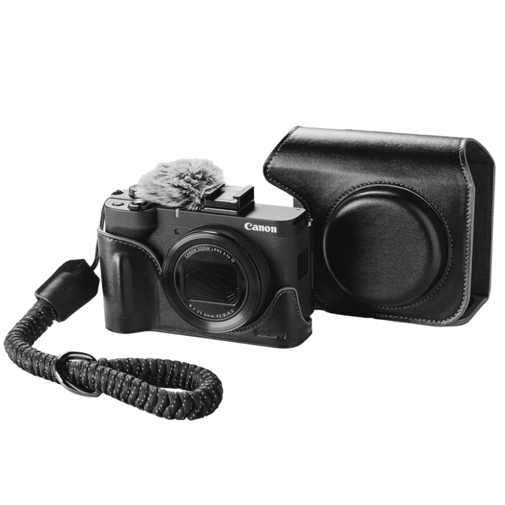 Smallrig Zestaw skórzanego etui do Canon PowerShot V1, czarny [5386]