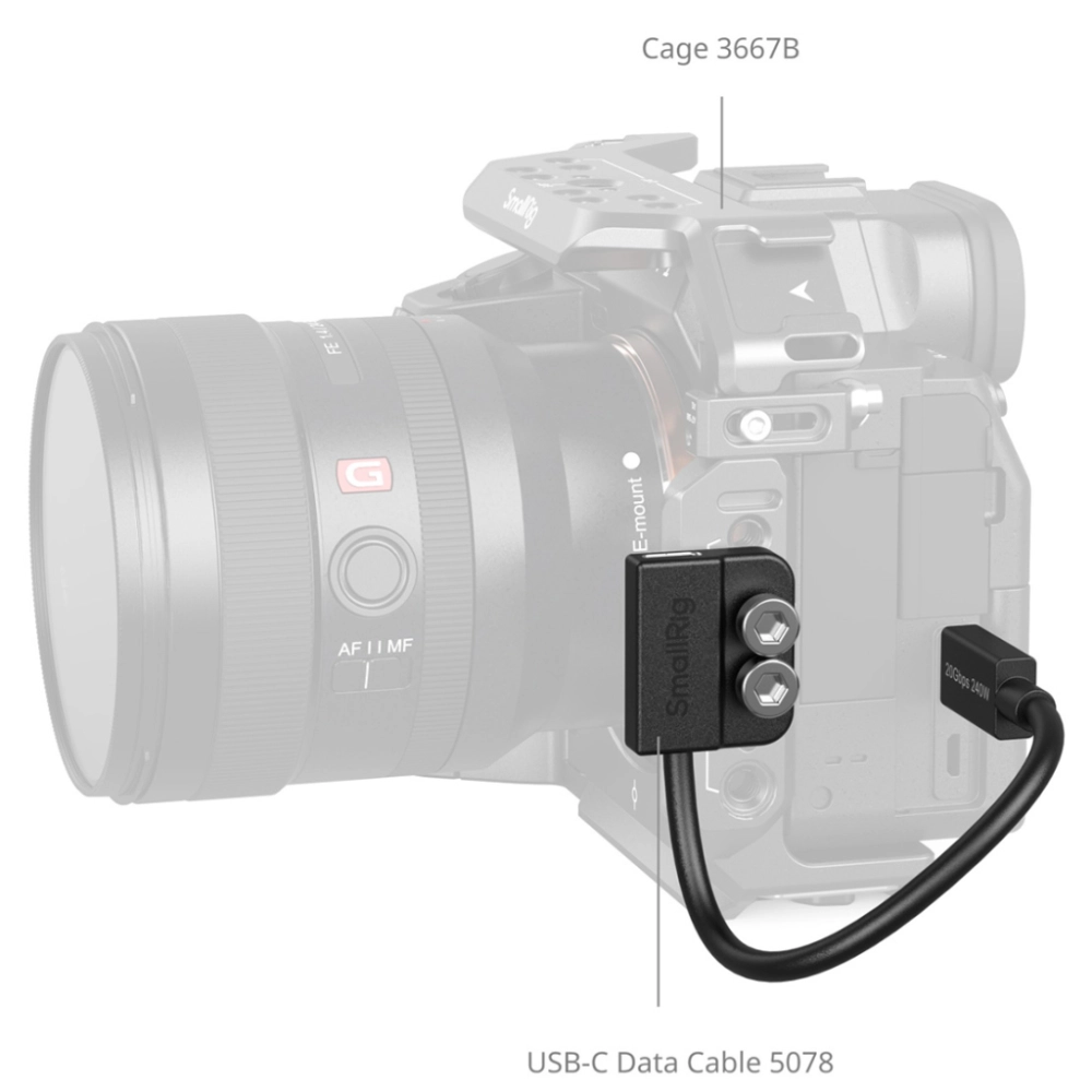 Smallrig Kabel danych USB-C męski-żeński [5078]