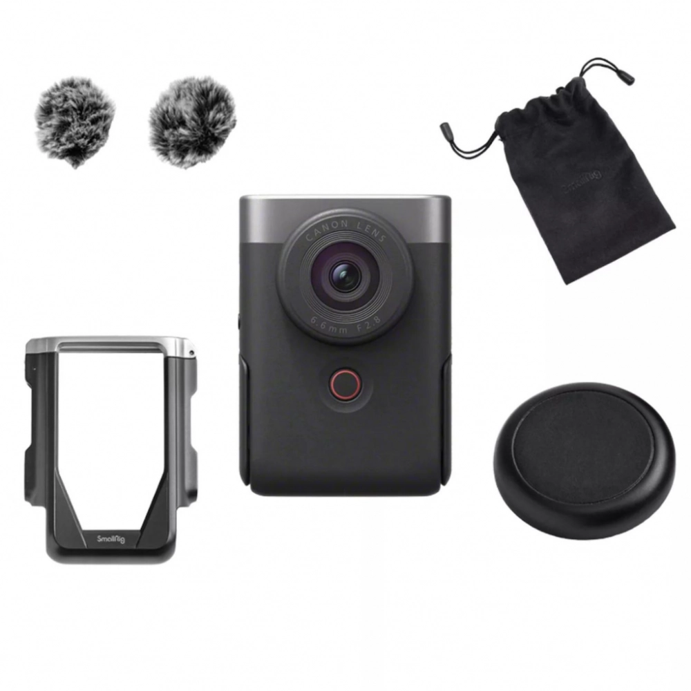 Aparat cyfrowy Canon PowerShot V10 Advanced Vlogging Kit srebrny