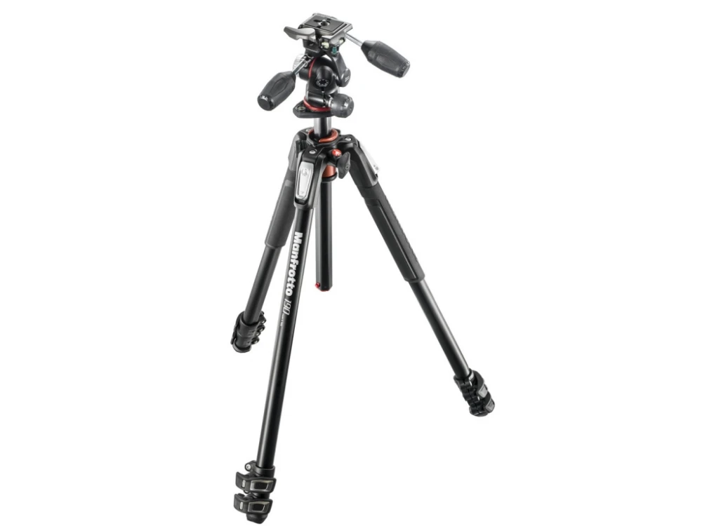 Statyw Manfrotto MK190XPRO3-3W, 3 sekcje, aluminiowy, kolumna 90 st. głowica 3-kierunkowa MHXPRO-3W 