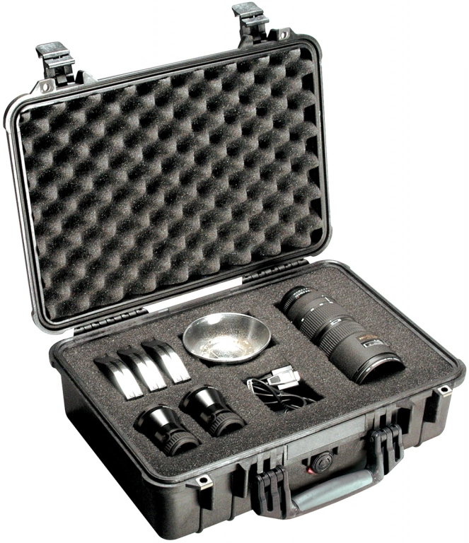 Peli ™1500 skrzynia z gąbką / czarna