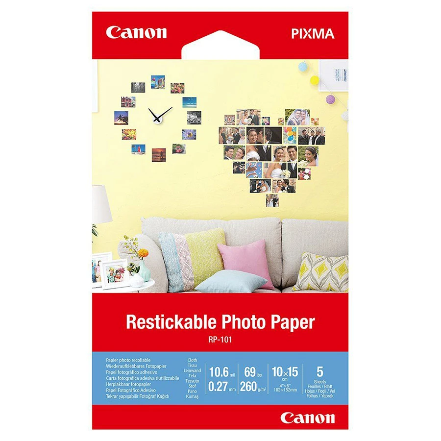 Papier Canon RP-101 Restickable Photo 10x15 5 ark.