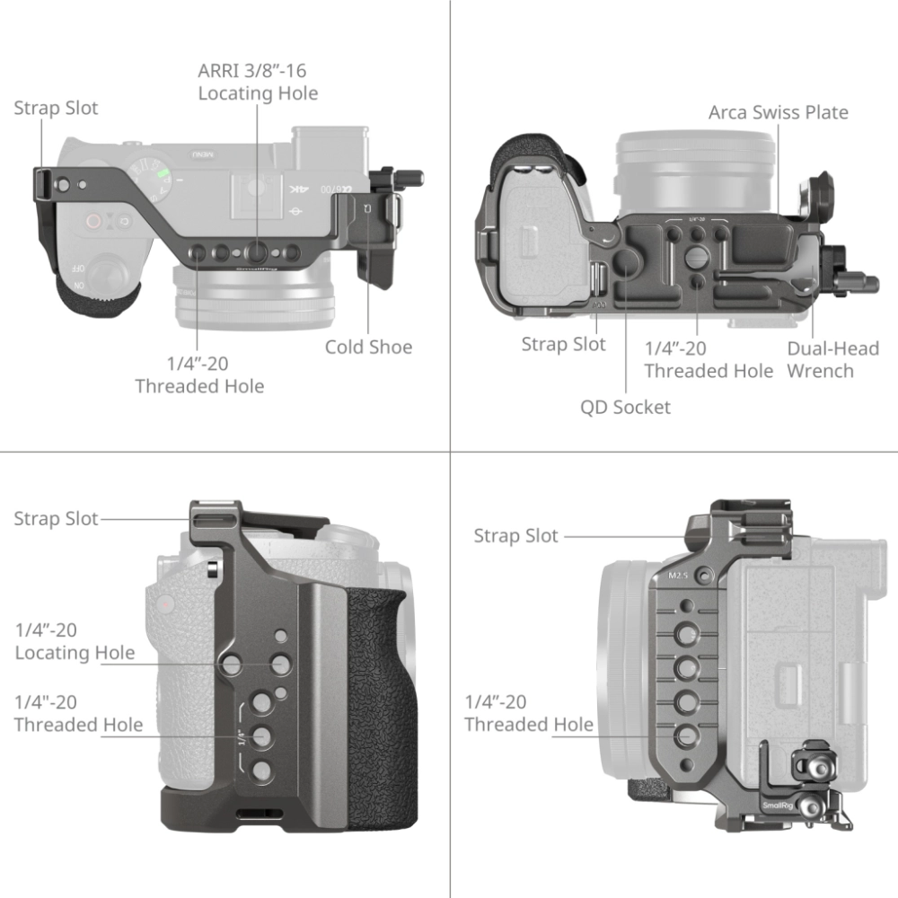 Smallrig Klatka operatorska HawkLock Quick Release Kit Sony Alpha 6700 [5060]