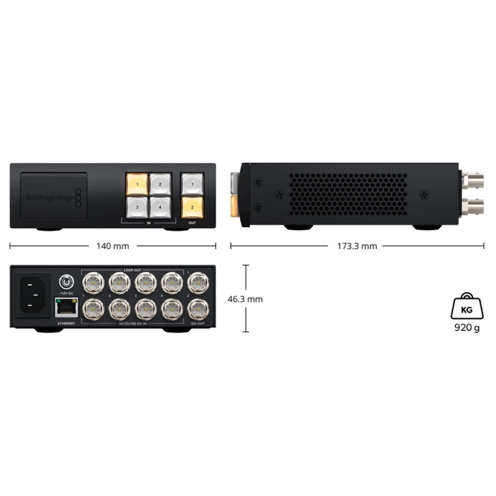 Blackmagic Videohub mini 4X2 12G