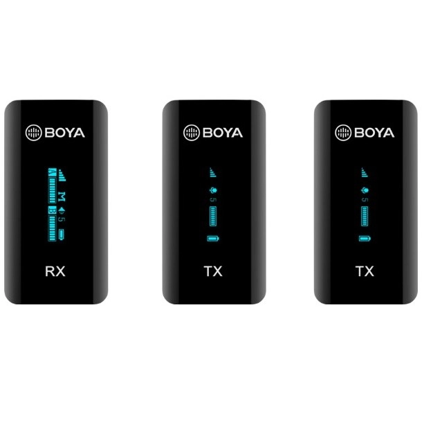 BOYA zestaw bezprzewodowy BY-XM6-S2 system mikrofonów bezprzewodowych 2,4 GHz 1+2
