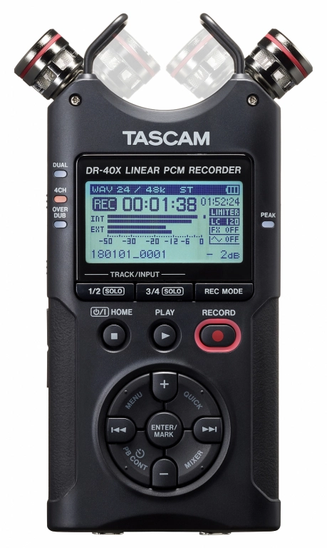 Tascam DR-40X czterościeżkowy rejestrator stereo (AB/XY) z interfejsem USB