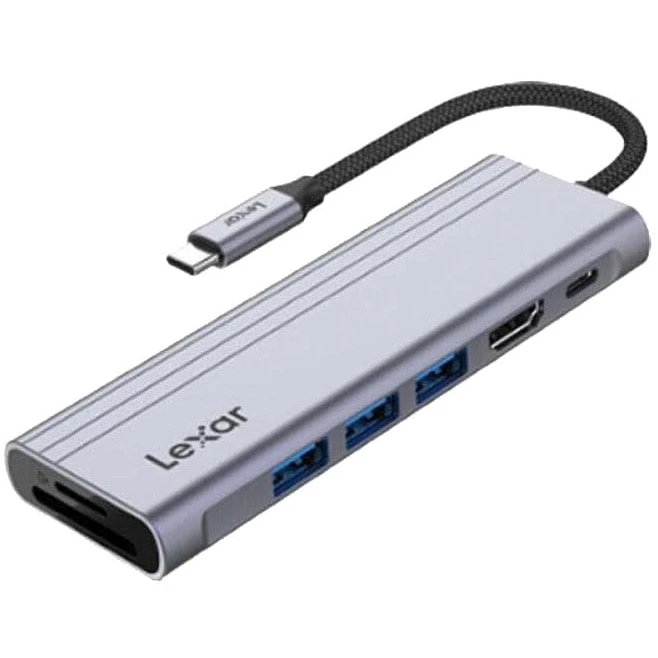 Czytnik Lexar 7-in-1 Type-C/3xUSB-A/HDMI/SD/microSD USB-C/3.2 Gen1