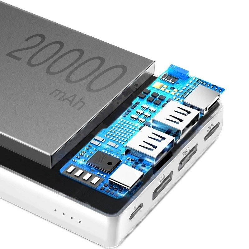 Baseus Powerbank Mini JA 20000mAh 2x USB 3A (biały)