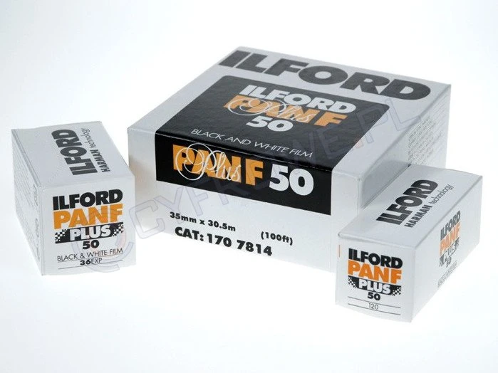 Film Ilford PAN F PLUS 35x30.5m - w puszce