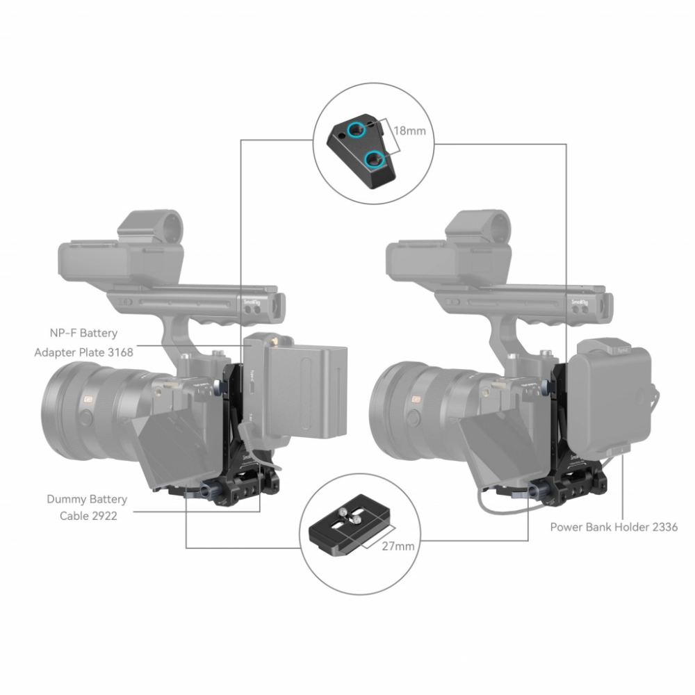 Smallrig adapter Compact Battery Mounting System do akumulatorów V-Mount [4064B]