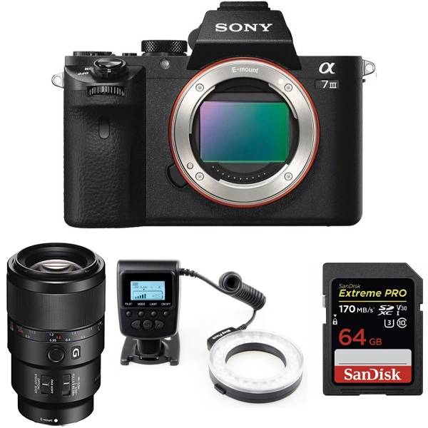 Aparat cyfrowy Sony A7 III - zestaw do fotografii w stomatologii