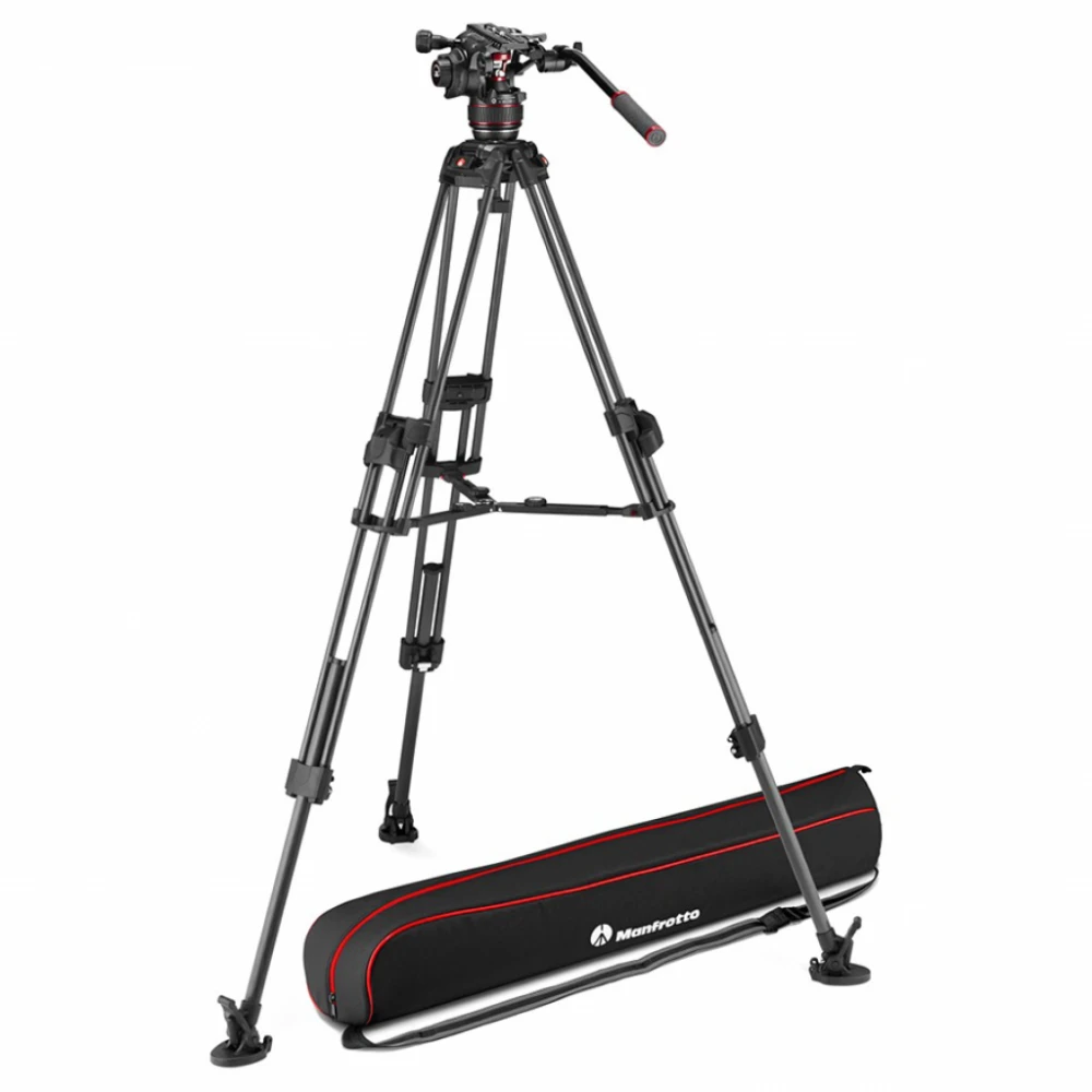Statyw Manfrotto Twin Alu z głowicą Nitrotech 608 (MVK608TWINGA) Pro Video