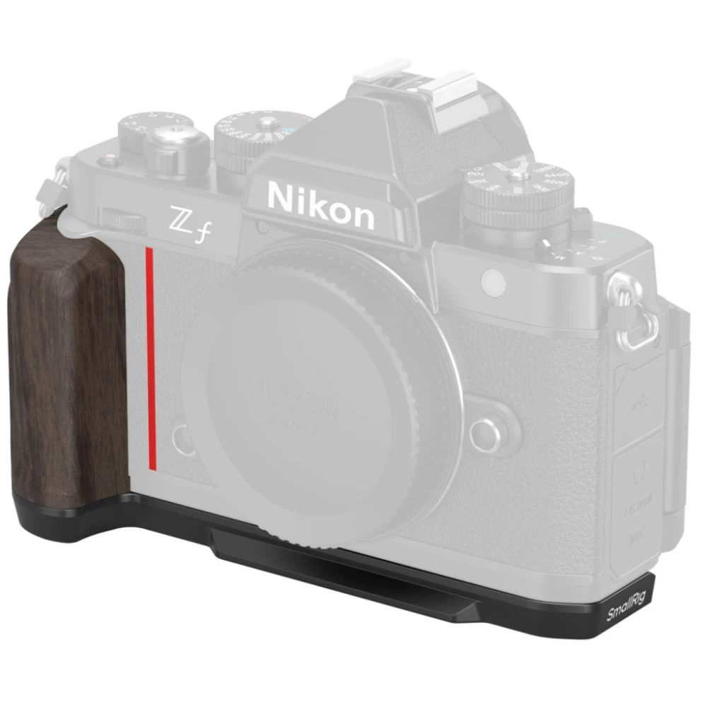 Smallrig Płytka montażowa w kształcie L z drewnianym uchwytem do Nikon Z f [4801]