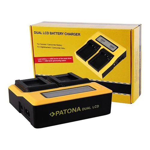 Ładowarka Patona Ładowarka podwójna  Dual LCD USB do Sony NP-FW50 