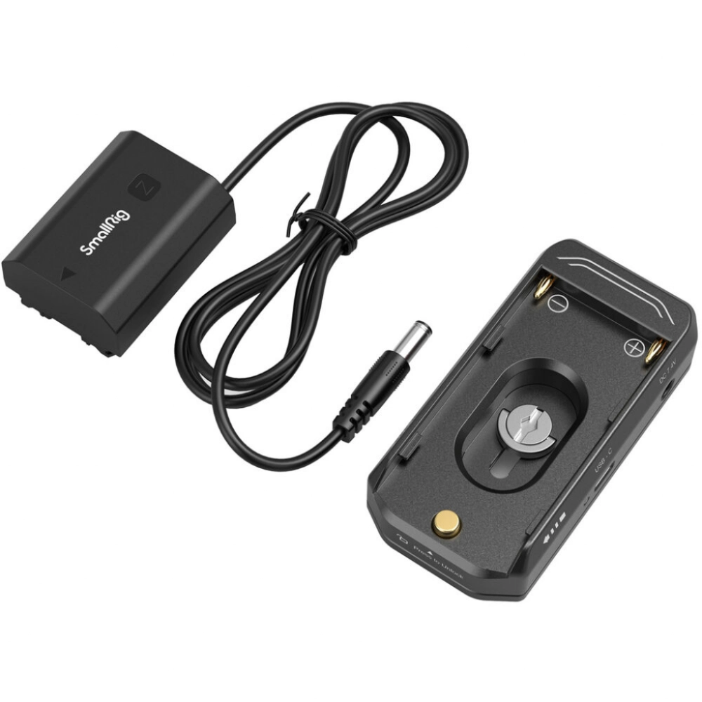 Grip Smallrig adapter Battery Mount Plate Kit z NP-FZ100 Dummy Battery Power Cable (FX3/FX30/A7CR/A7C II/A7 IV/ZV-E1) [4341]