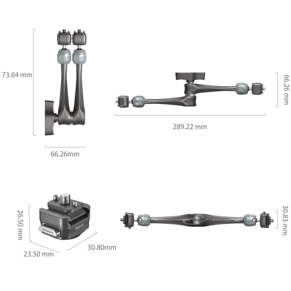 Smallrig Ramię przegubowe HawkLock H21 Quick Release Rosette Magic Arm 11 cala 