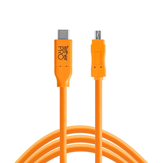 Tethertools KABEL USB-C 2.0 Mini-B 8-Pin 4.6m pomarańczowy (CUC2615-ORG)