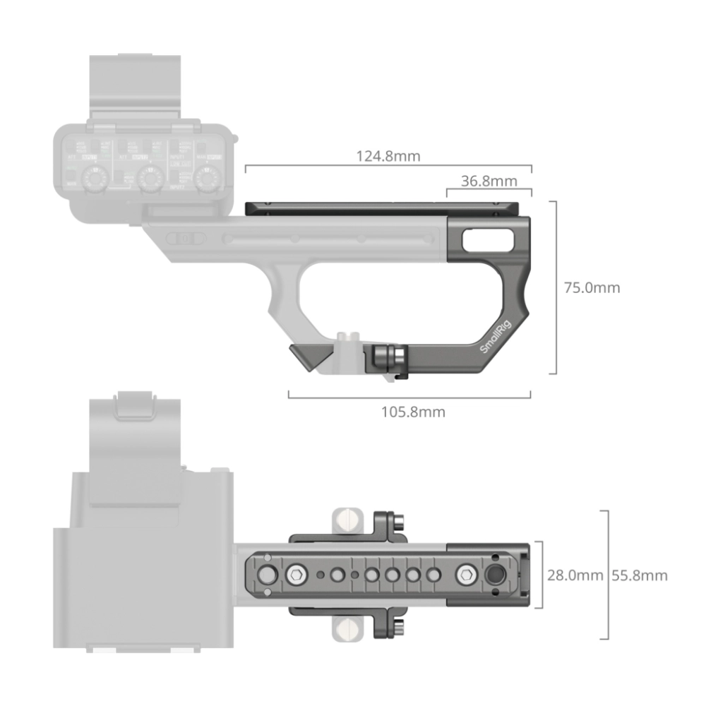 Smallrig Extension Mount Plate Kit do Sony FX3 / FX30 XLR Handle