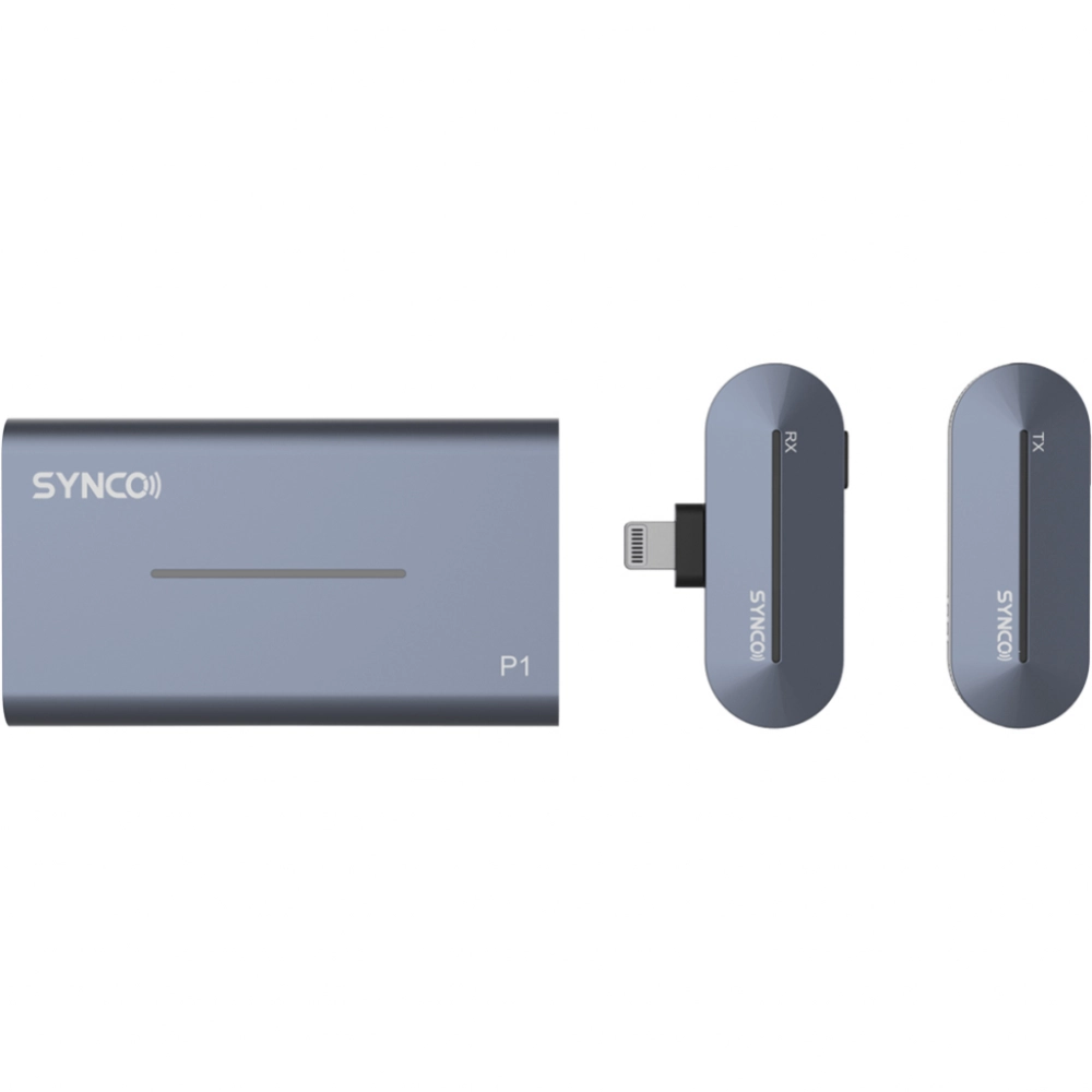 Synco P1L bezprzewodowy system mikrofonowy Lighting, 1 nadajnik, 1 odbiornik, grey-blue